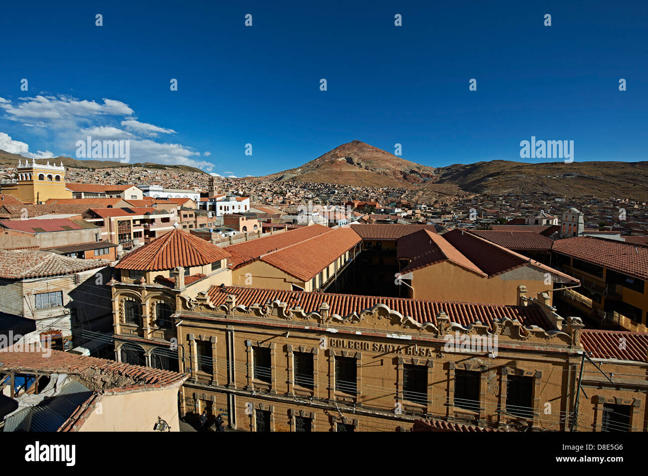 La montagne d'argent et Cerro Rico Potosi, Bolivie ville Banque D'Images