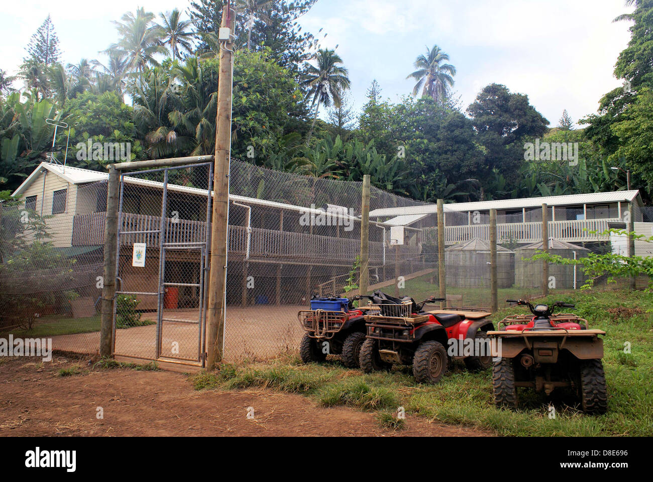 Prison sur l'île de Pitcairn Banque D'Images