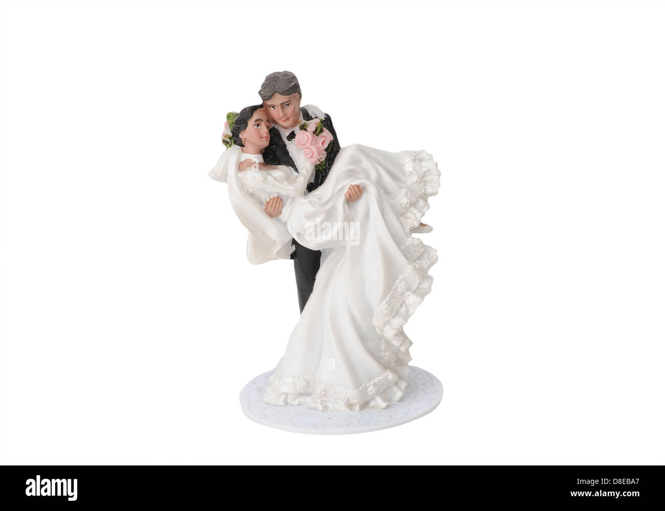 Couple de mariage topper, isolé avec clipping path Banque D'Images