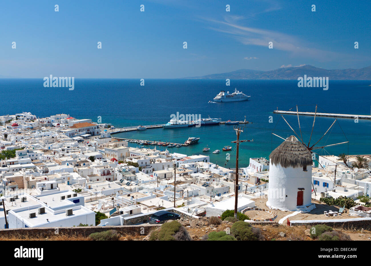 À l'île de Mykonos Cyclades de la mer Egée en Grèce Banque D'Images
