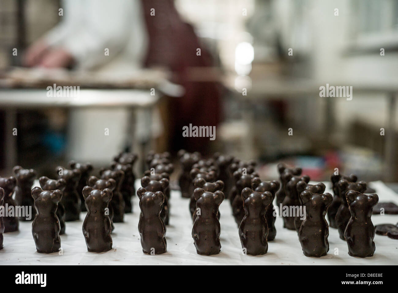 Berlin, Allemagne, Erich Hamann Schokoladenbaeren la fabrique de chocolat dans la production Banque D'Images