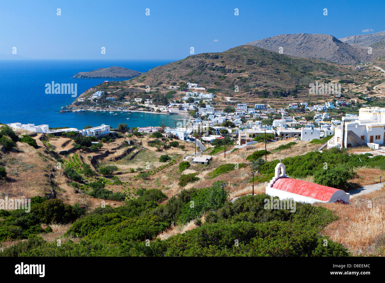 Kini bay à l'île de Syros en Grèce Banque D'Images