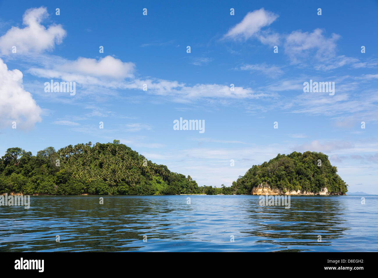 Plage de l'île Togians à Sulawesi, Indonésie Banque D'Images