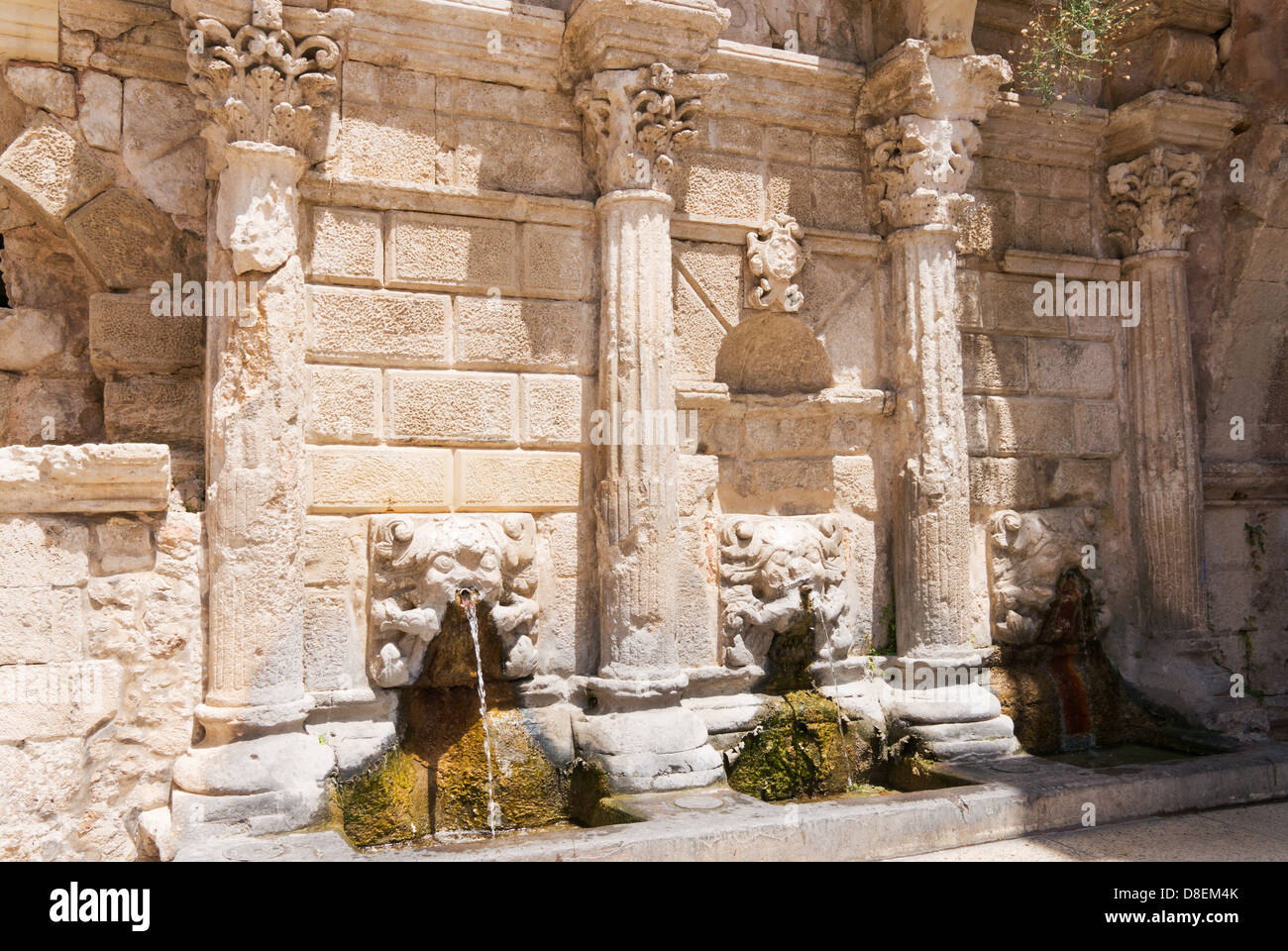 La fontaine Rimondi vénitien du 17ème siècle l'approvisionnement en eau. Rethymno, Crète, Grèce. Banque D'Images