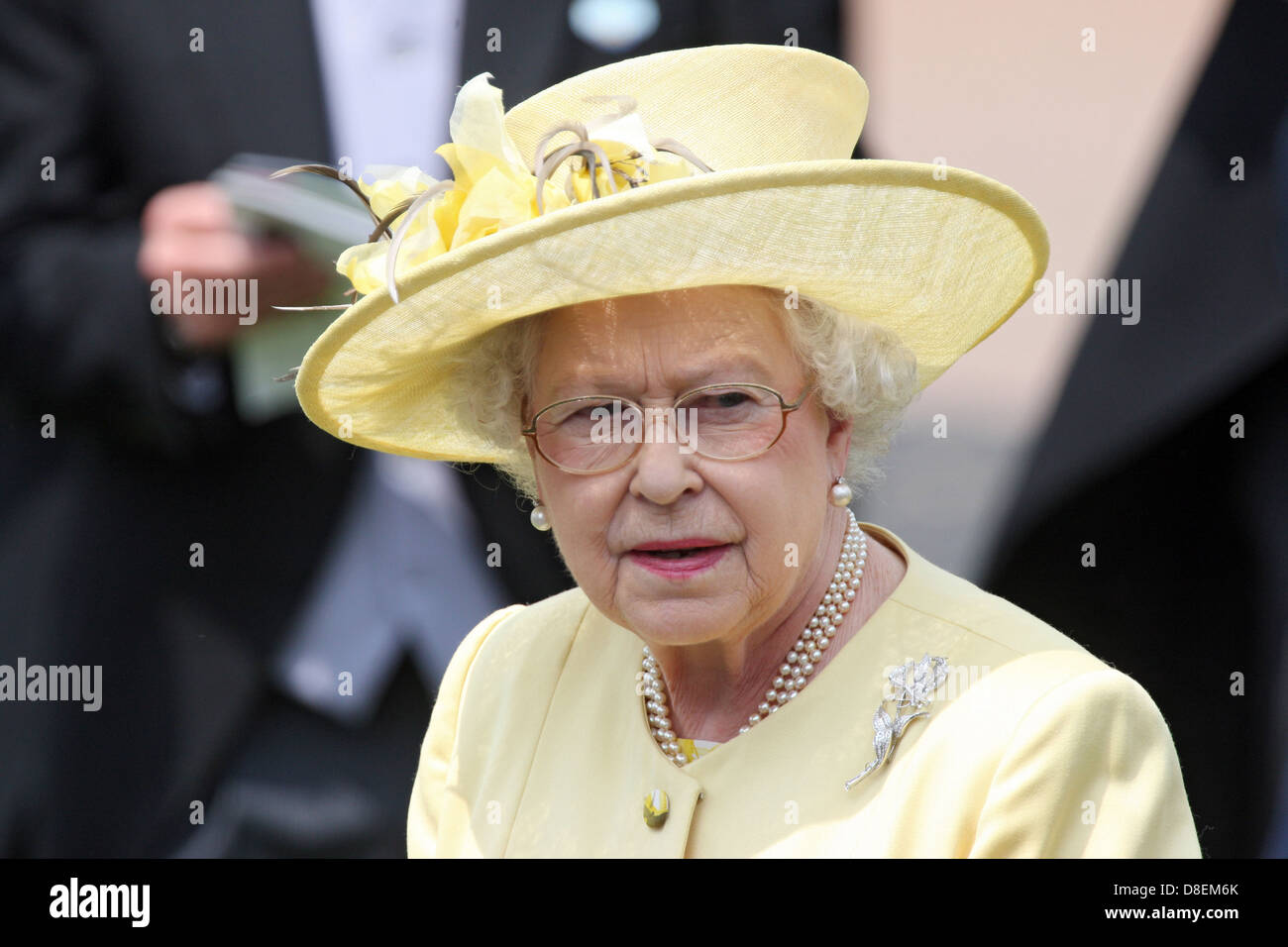 Epsom, Royaume-Uni, portrait de la reine Elizabeth II Banque D'Images