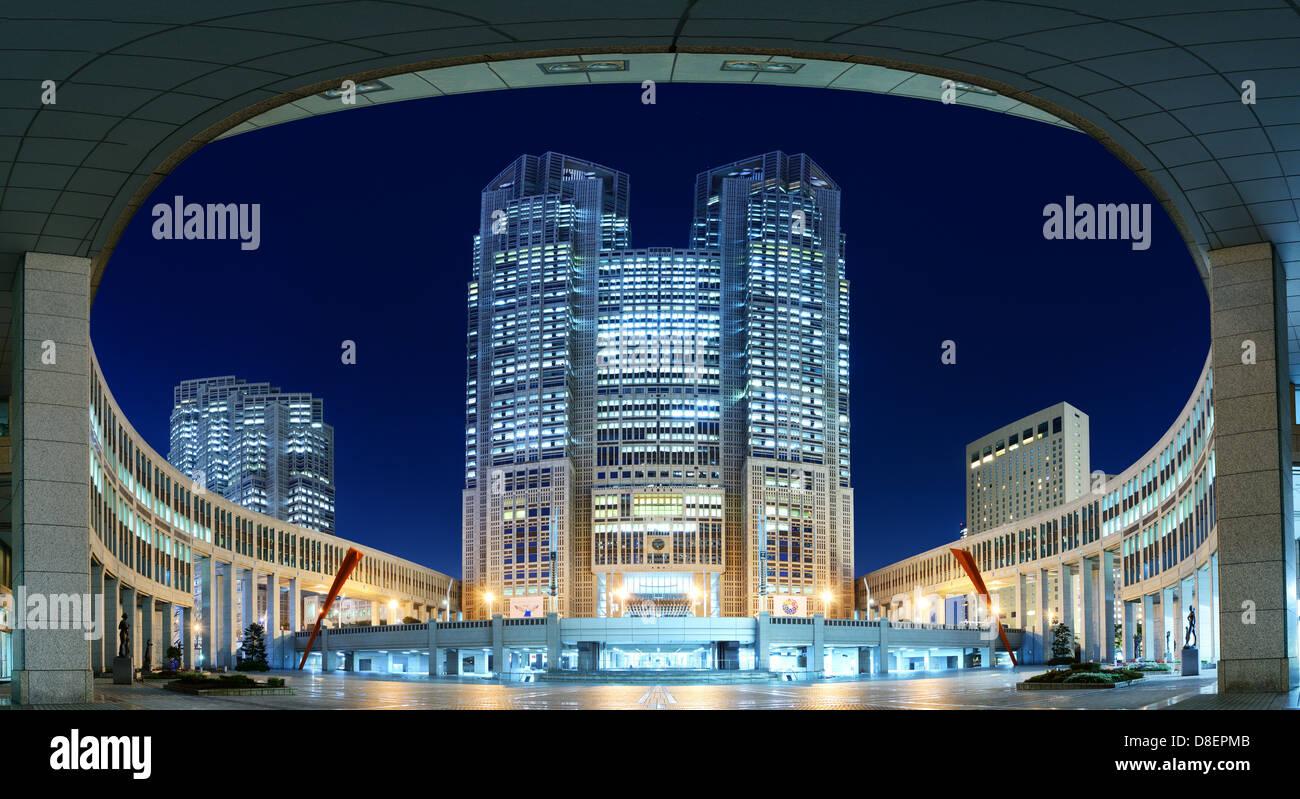 Bâtiment du Gouvernement Métropolitain de Tokyo, Japon. Banque D'Images