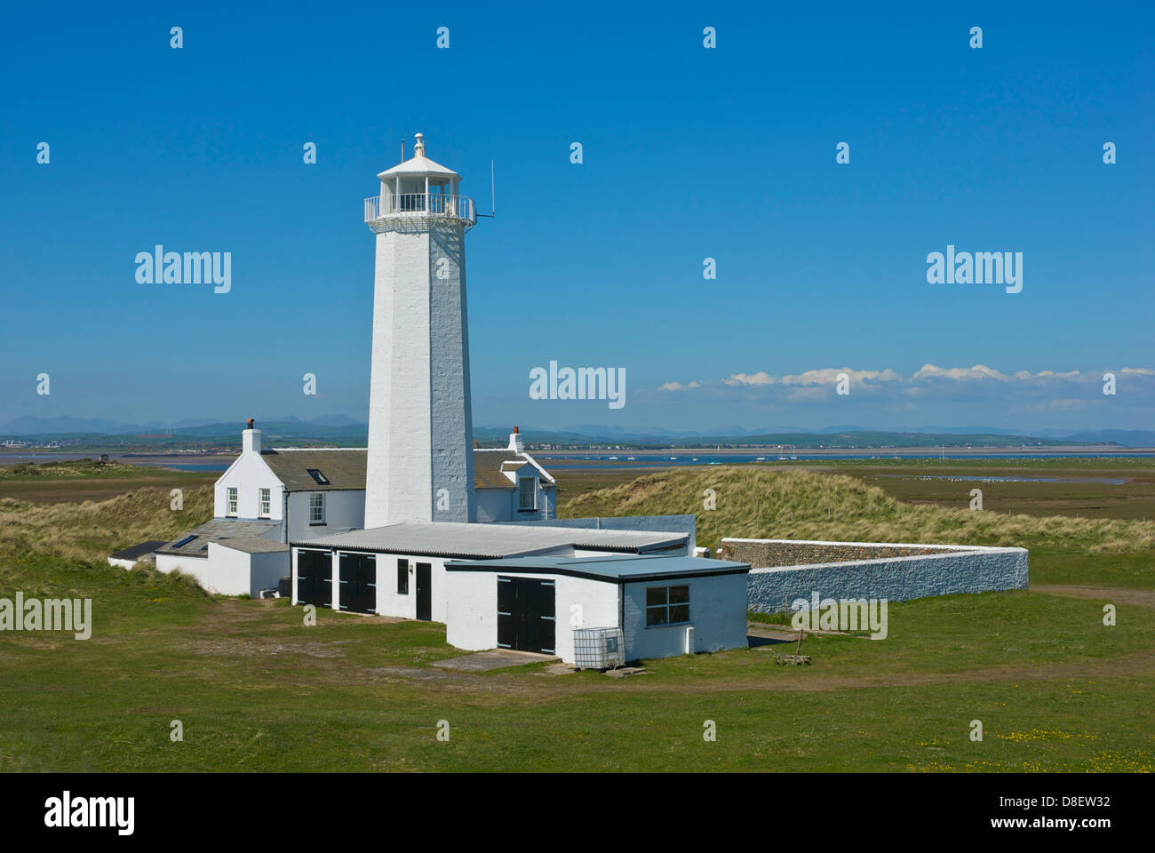 Phare, South Walney, Furness Cumbria, Angleterre, Royaume-Uni Banque D'Images