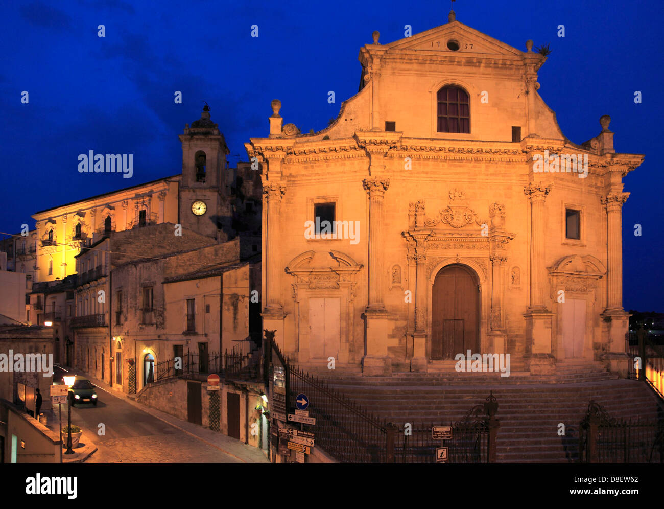 Italie, Sicile, Ragusa Ibla, Anime, l'église del Purgatorio Banque D'Images