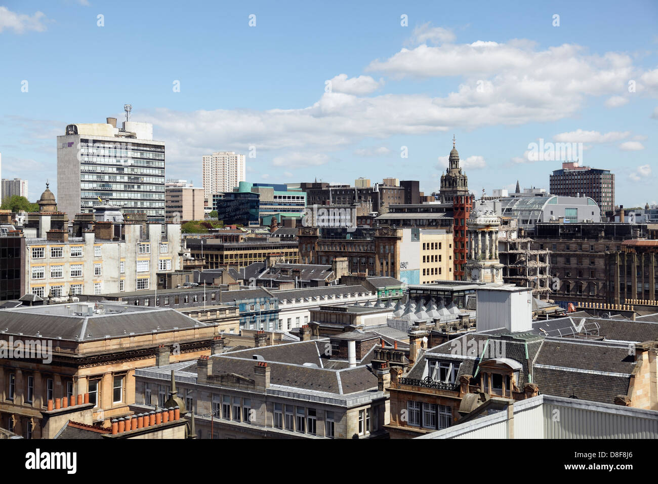 Vue nord-est sur le centre-ville de Glasgow à partir de la plate-forme d'observation dans le bâtiment phare, Ecosse, Royaume-Uni Banque D'Images