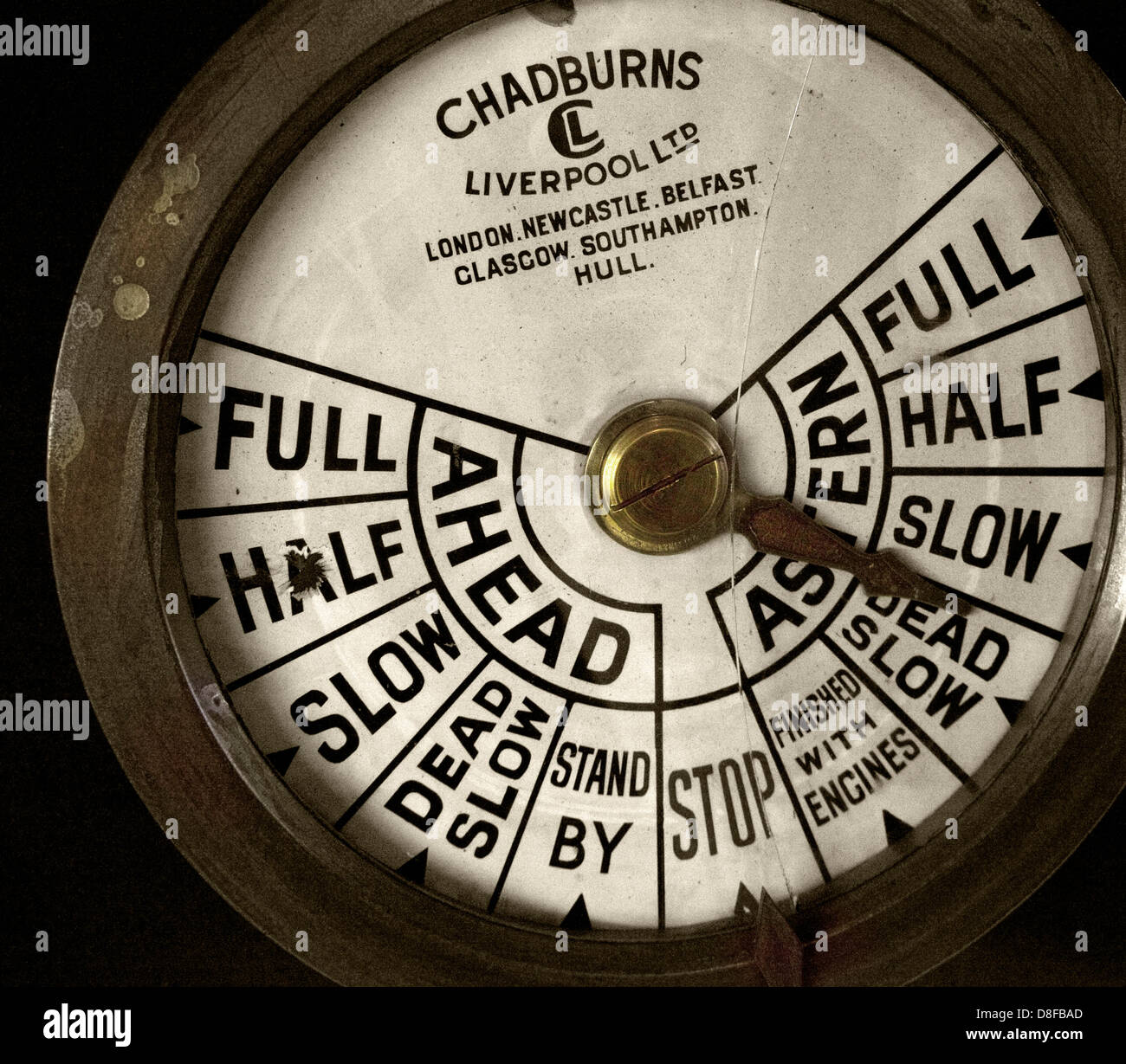 Chadburns Navires Liverpool télégraphe électrique Banque D'Images