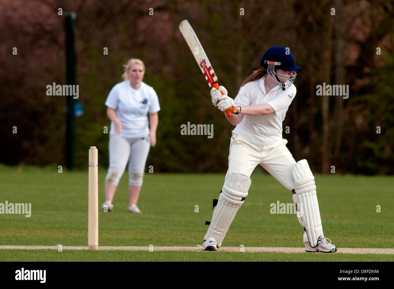 Le sport universitaire, mesdames cricket Banque D'Images