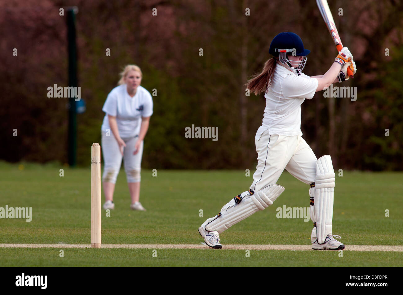 Le sport universitaire, mesdames cricket Banque D'Images