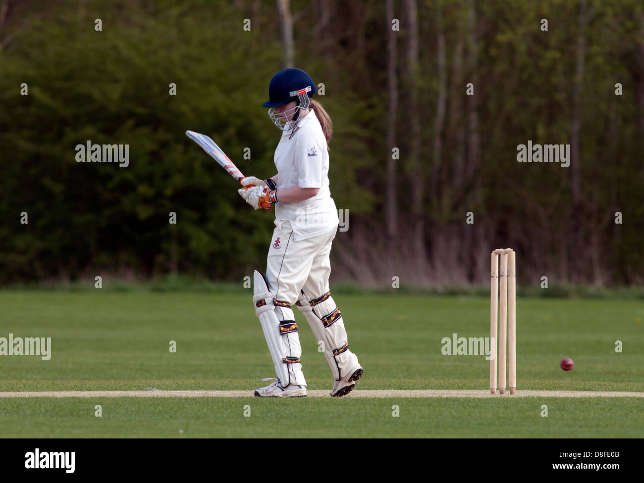 Le sport universitaire, mesdames cricket Banque D'Images