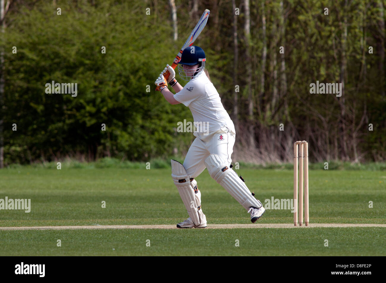 Le sport universitaire, mesdames cricket Banque D'Images