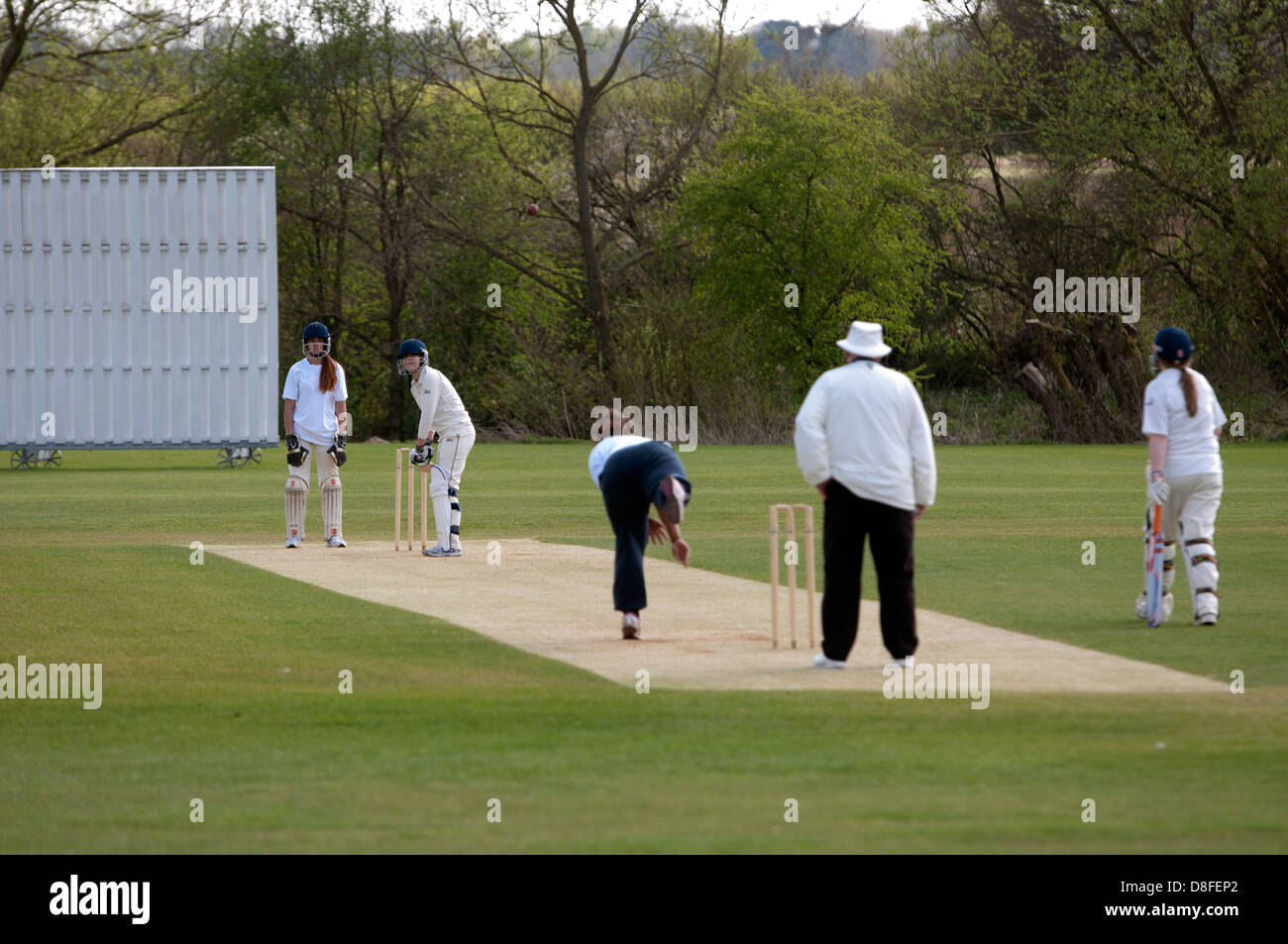 Le sport universitaire, mesdames cricket Banque D'Images