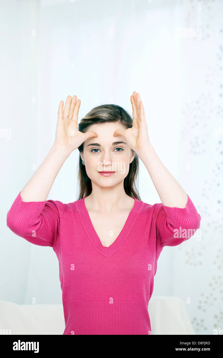 GYM DU VISAGE Banque D'Images