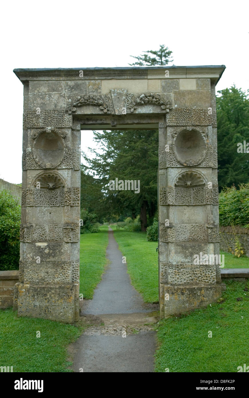 Great Tew Oxfordshire Major Eustace Robb Memorial Gate plaque de l'autre côté. Angleterre des années 2012 2010 Royaume-Uni HOMER SYKES Banque D'Images