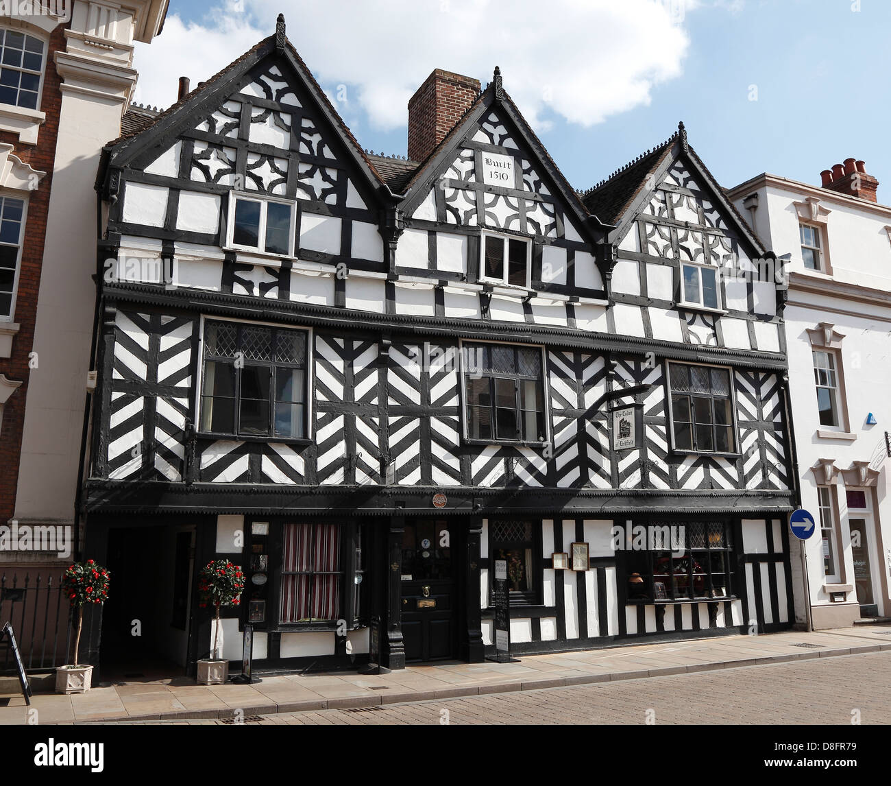 Bâtiment Tudor original construit 1510 plateau de logement chambres restaurant Lichfield Street l'alésage Banque D'Images