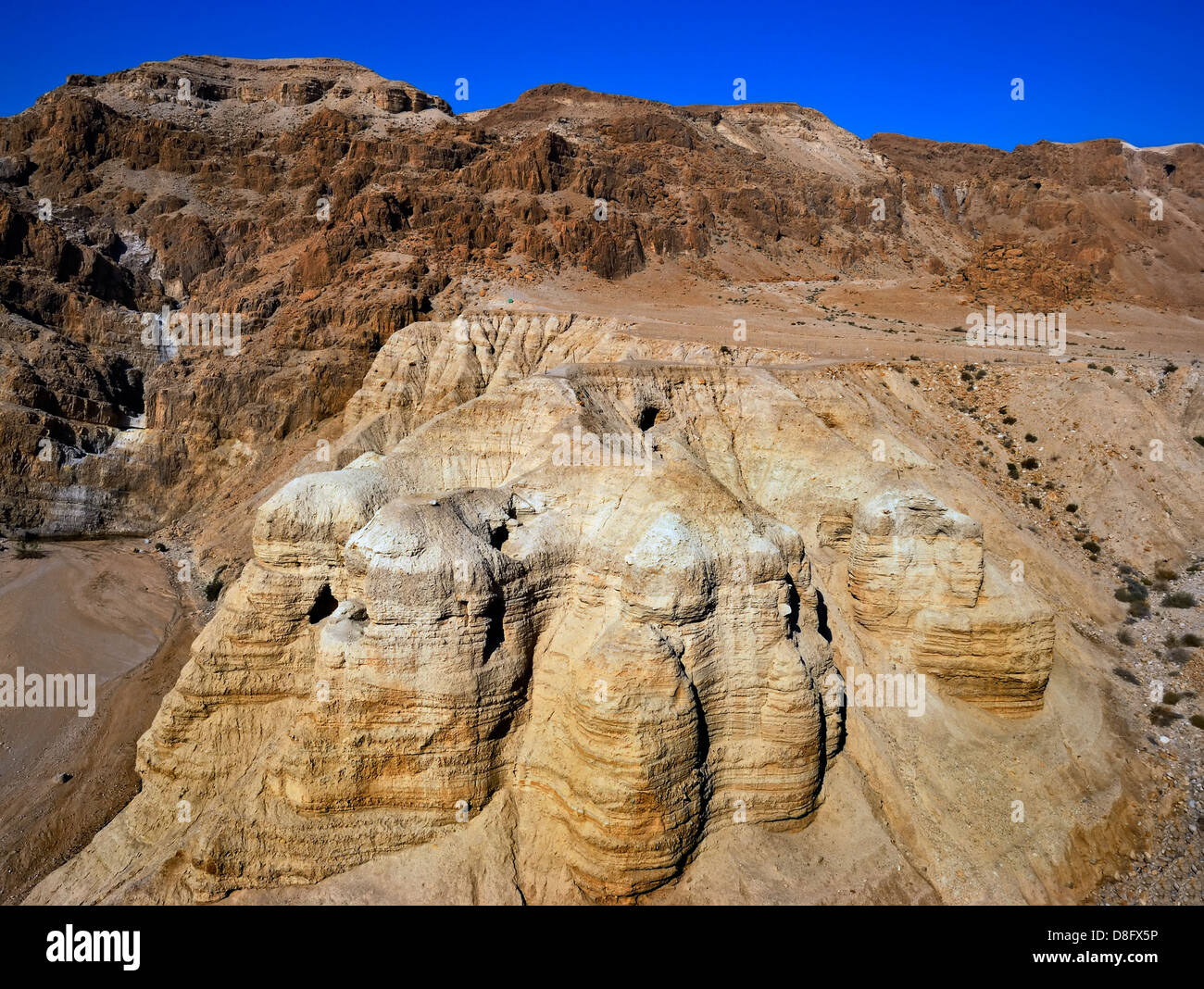 Les grottes de Qumran d'Israël Banque D'Images