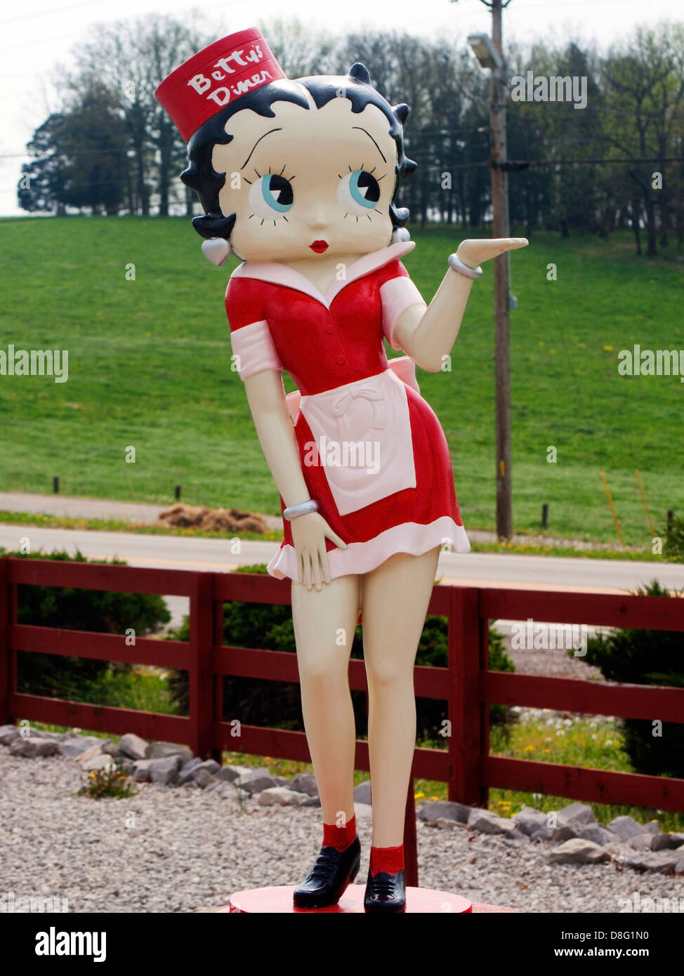 Betty Boop à un golf miniature dans le Kentucky Cave City Banque D'Images