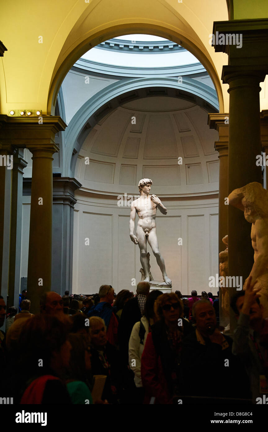 L'Europe, Italie, Florence, Accademia di Belle Arti, David de Michel-Ange à la Galleria dell'Accademia l'UNESCO Banque D'Images