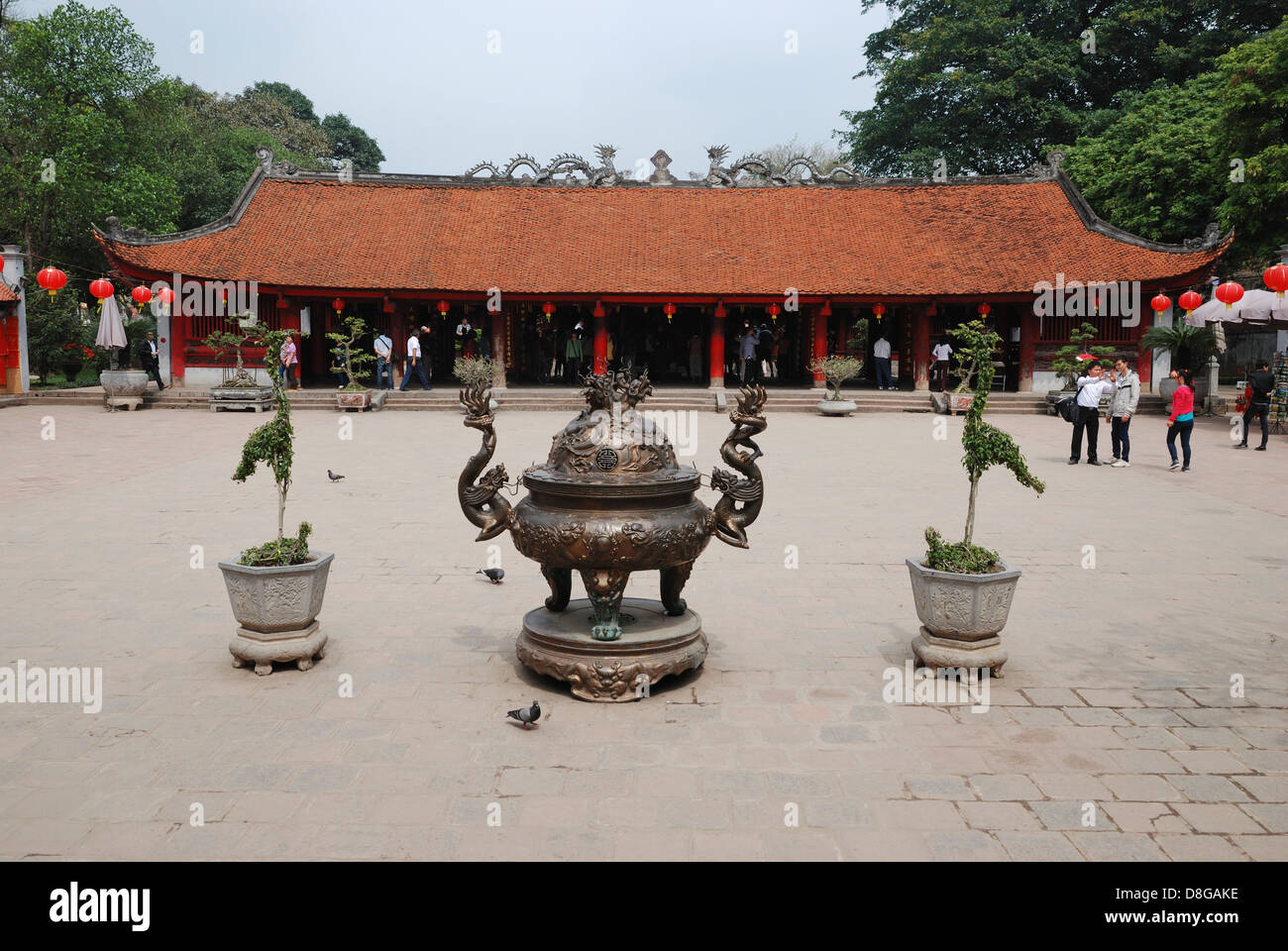 Le Temple de la littérature, Hanoi, Vietnam. Banque D'Images