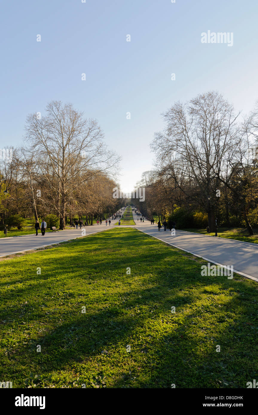 Au Boulevard Primorski Park, Varna, Bulgarie Banque D'Images