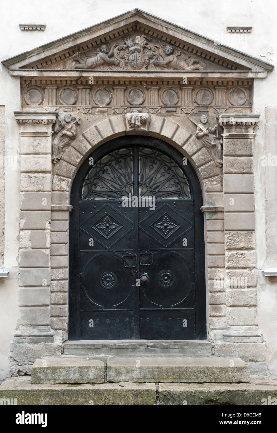 Les portes de fer, d'entrée dans un bâtiment Banque D'Images