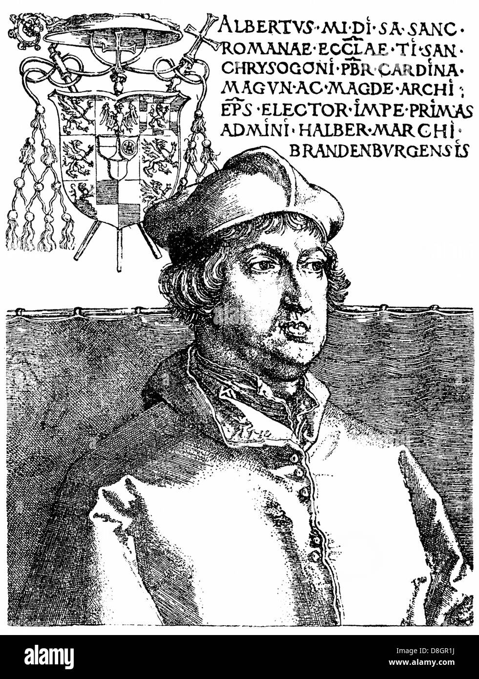 Albrecht von Hohenzollern, 1490 - 1545, l'électeur et archevêque de Mayence et de Magdebourg Banque D'Images