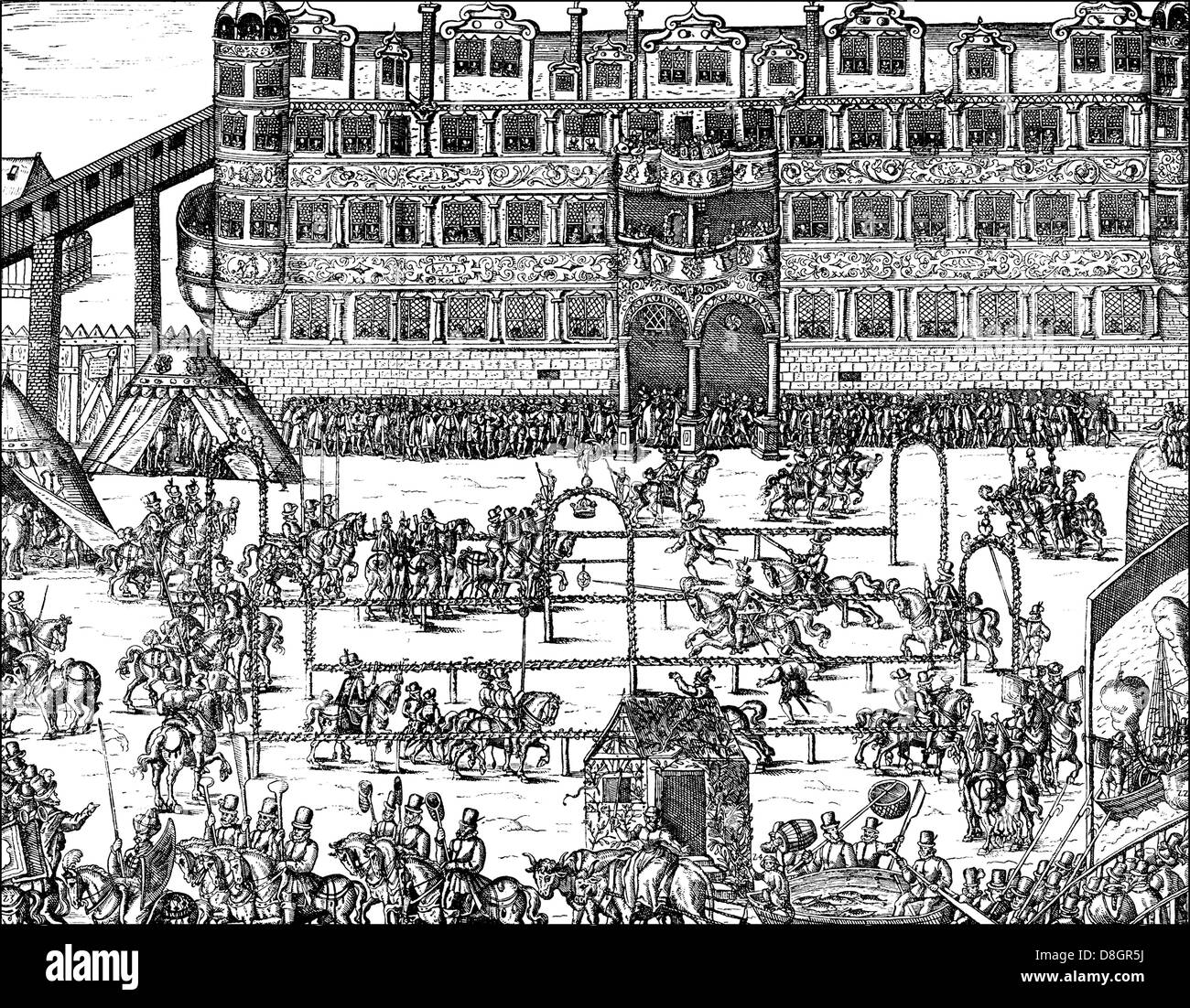 Festival à la Cour de Berlin Brandenburger, château, 16ème siècle, l'Allemagne, l'Europe, Banque D'Images