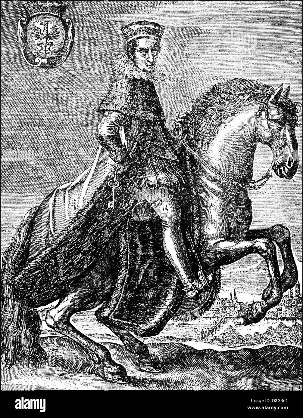 George William 1595 - 1640, dynastie des Hohenzollern, et margrave de Brandebourg, Allemagne, 17e siècle Banque D'Images