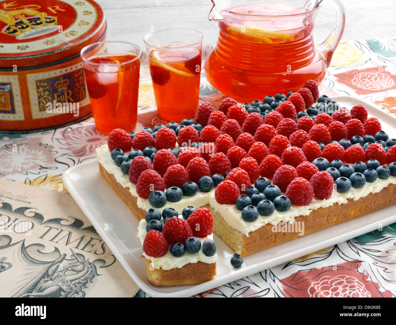 Union jack fruit cake Banque de photographies et d’images à haute