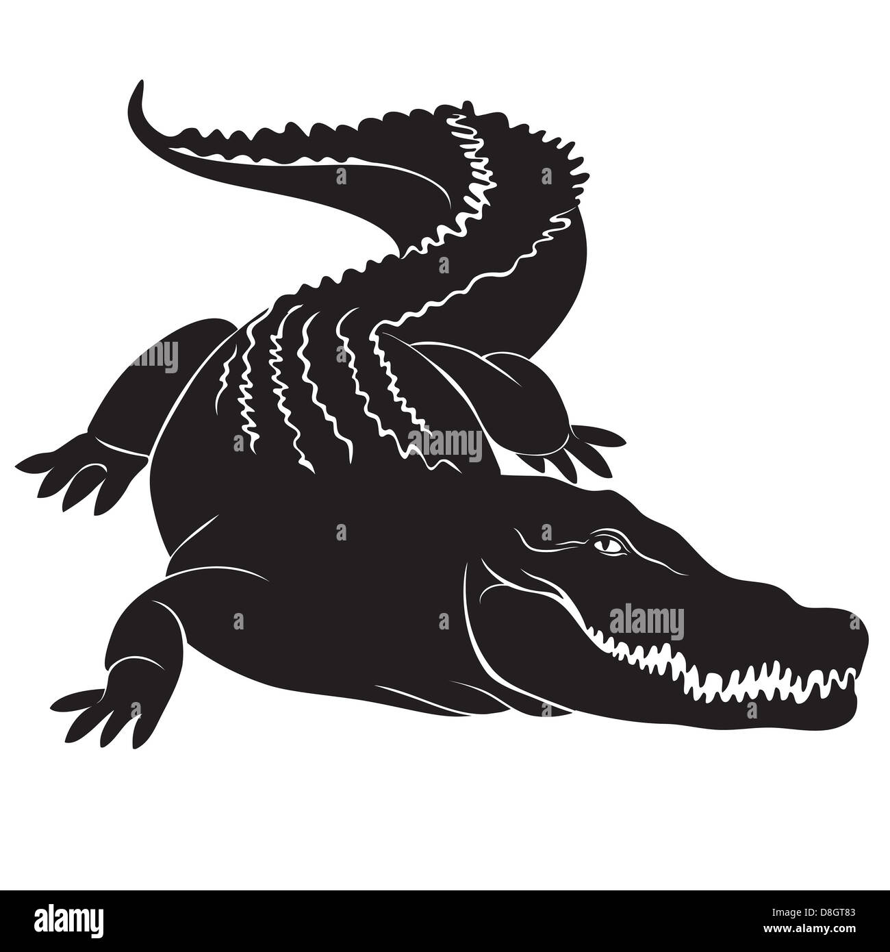 Grand signe de crocodile image vectorielle. Banque D'Images