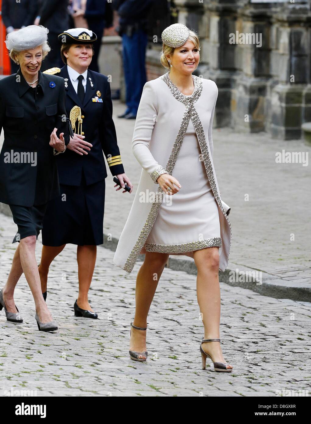 Groningen, Pays-Bas. 28 mai 2013. Reine Maxima des Pays-Bas visite la  province de Groningue, au cours de la visite du couple à travers les  Pays-Bas comme nouveau roi et reine. Le Roi