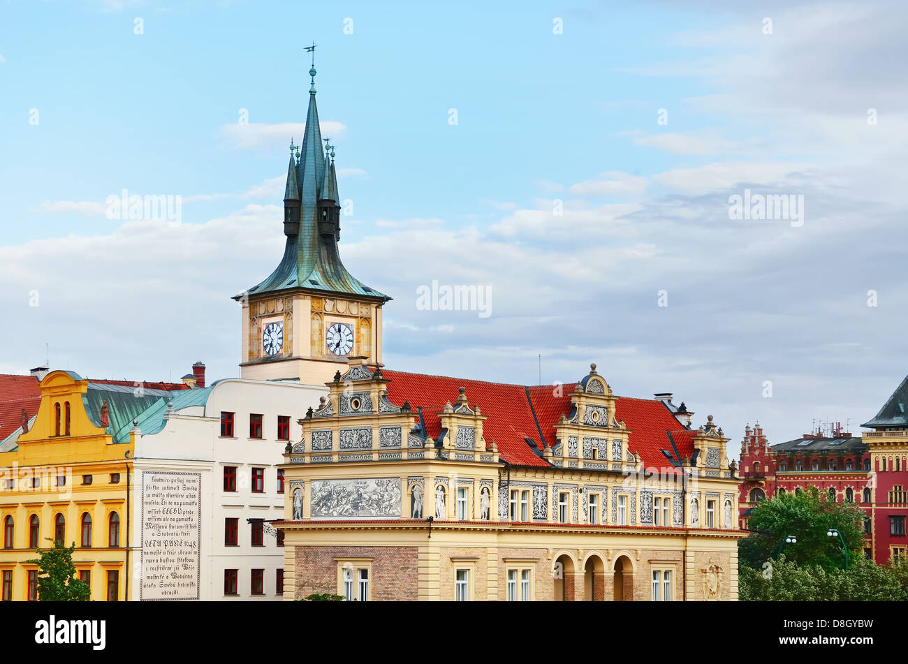 L'architecture ancienne de Prague Banque D'Images