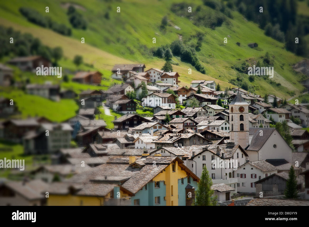 Village des Alpes Banque D'Images