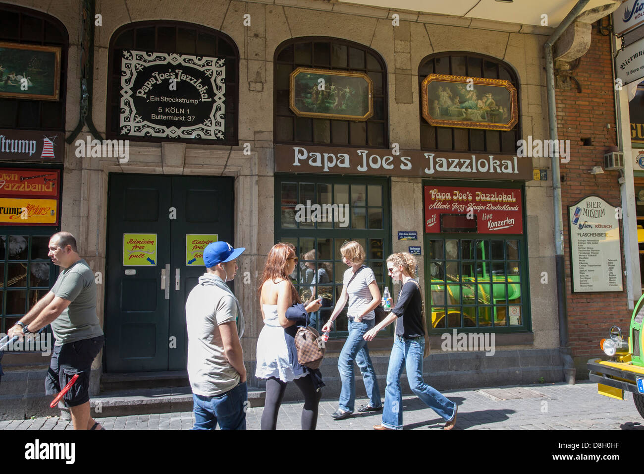 Papa Joe's Jazzlokal dans la vieille ville de Cologne, Allemagne Banque D'Images