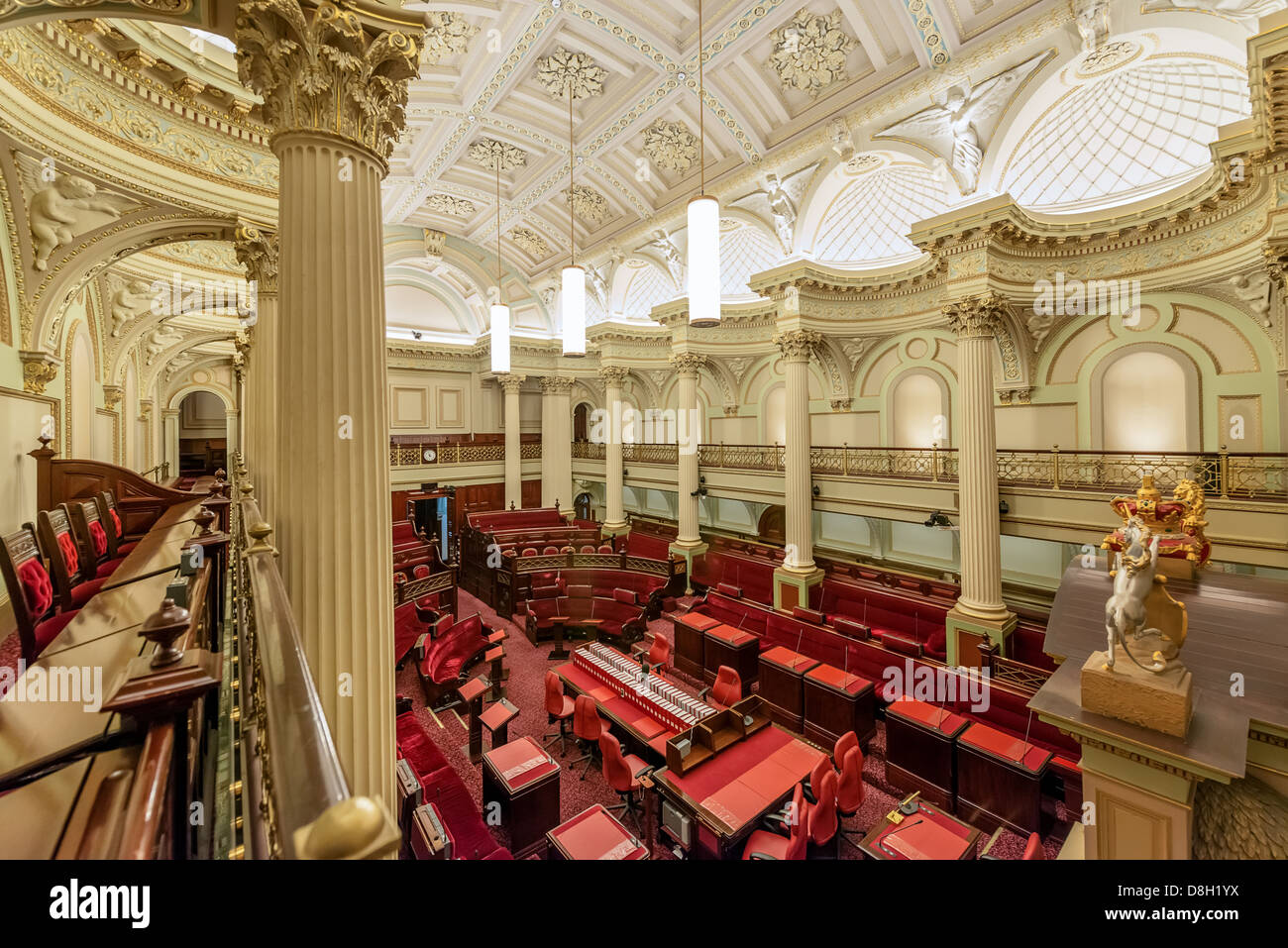 L'élégant parlement de l'Etat de Victoria, Australie. Banque D'Images