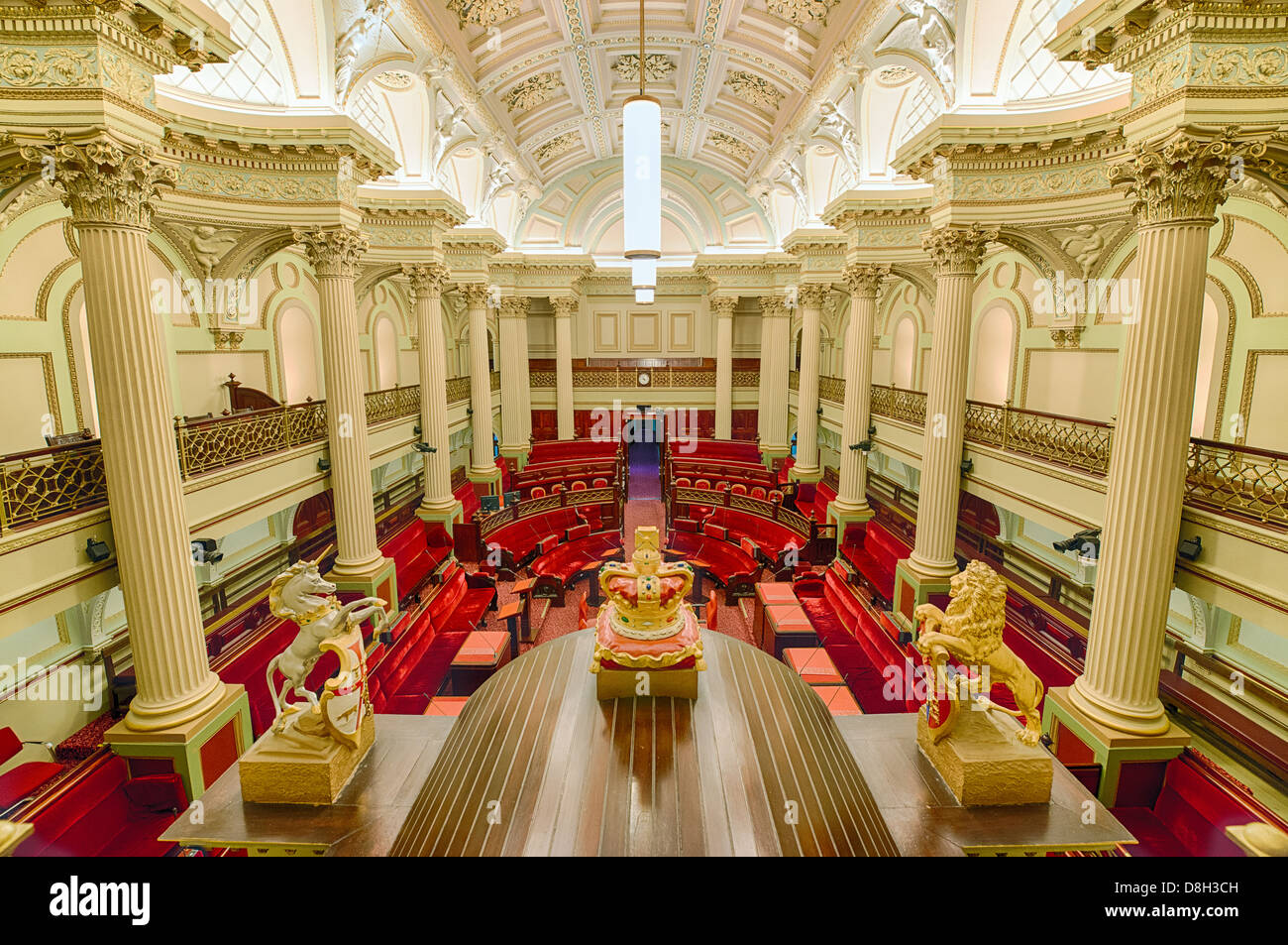 L'élégant parlement de l'Etat de Victoria, Australie. Banque D'Images