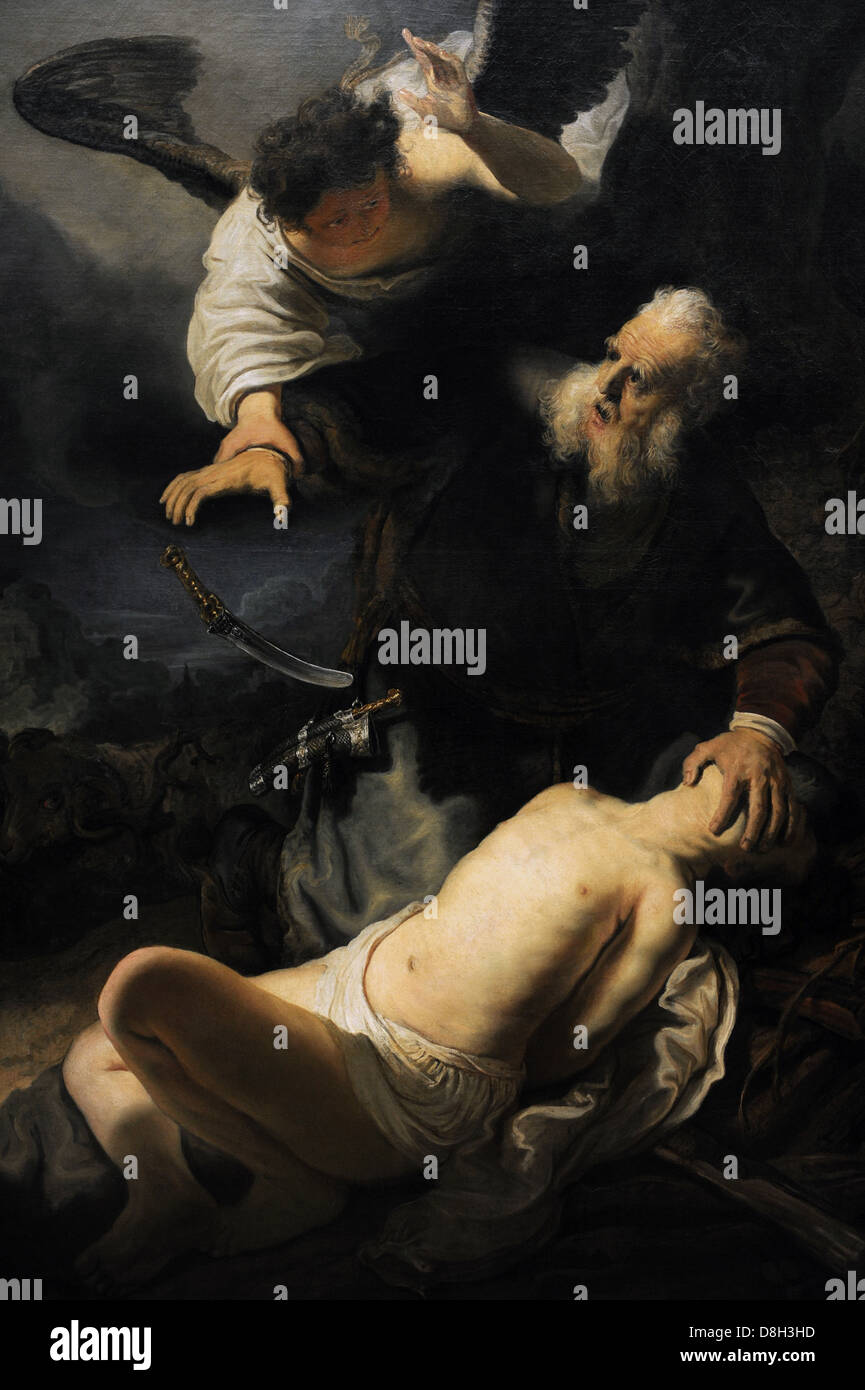 Rembrandt Harmenszoon van Rijn (1606-1669) peintre et graveur.Le sacrifice d'Isaac, 1636. Banque D'Images