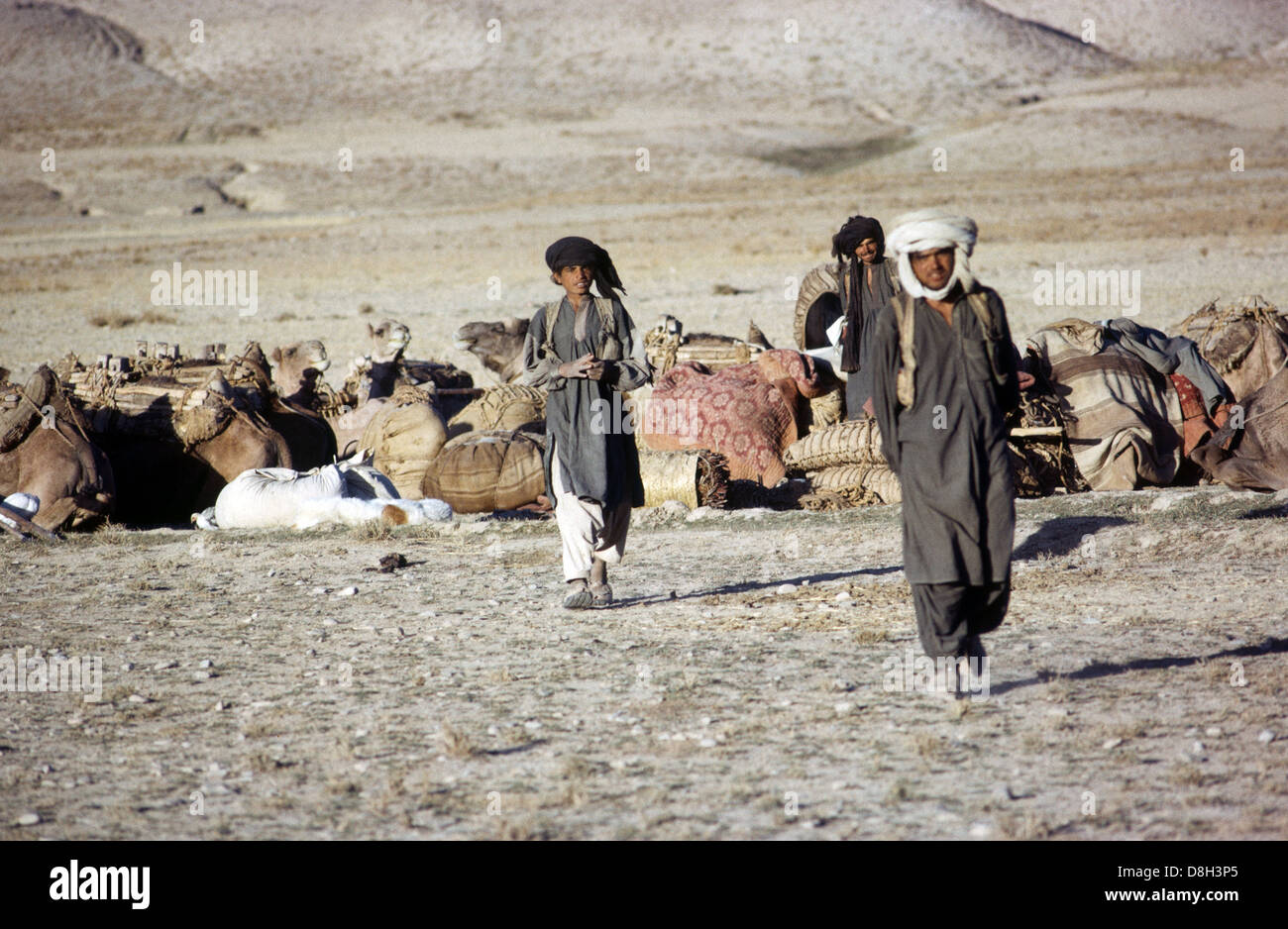 Les hommes nomades du désert en Afghanistan Banque D'Images