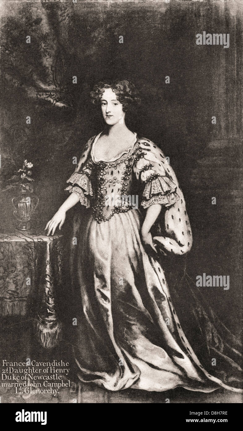 Lady Frances Lady Glenorchy, Cavendish, 1660 - 1691. Femme de John Campbell, 2e comte de Breadalbane et Hollande. Banque D'Images