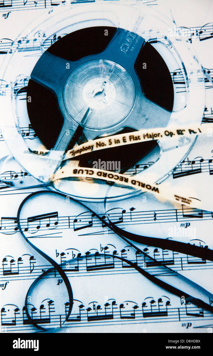 Rouleau à rouleau musique magnétique Banque D'Images