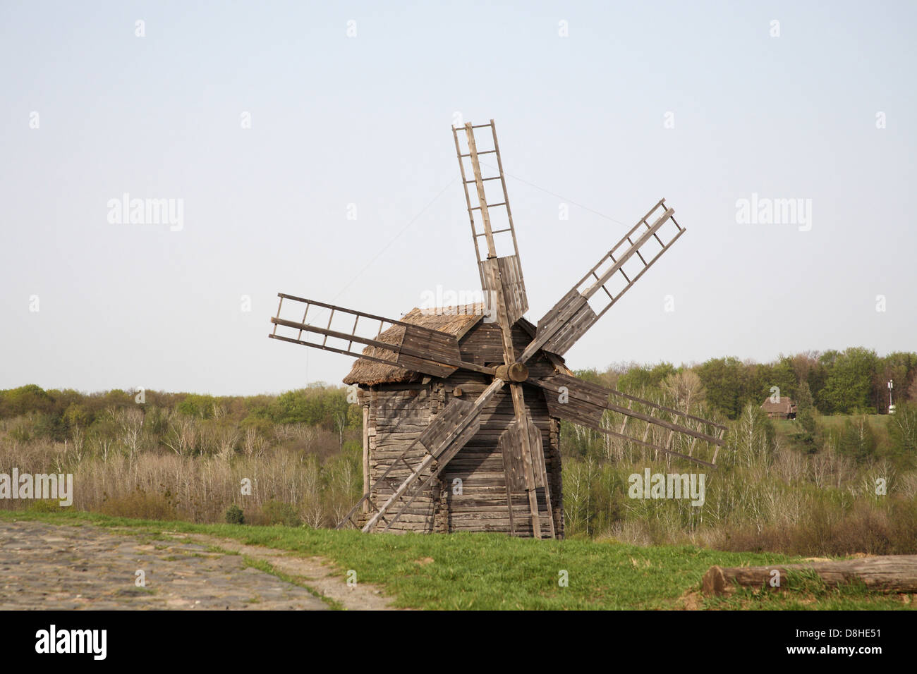 Campagne, les moulins à vent Banque D'Images