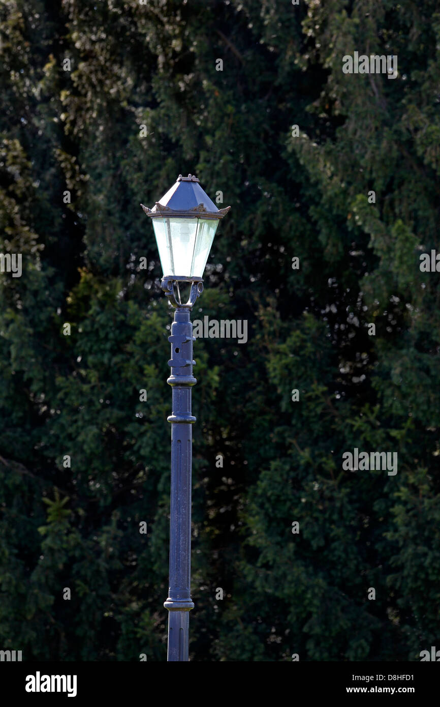 Lampe de rue comme standard d'éclairage ornement de jardin Banque D'Images