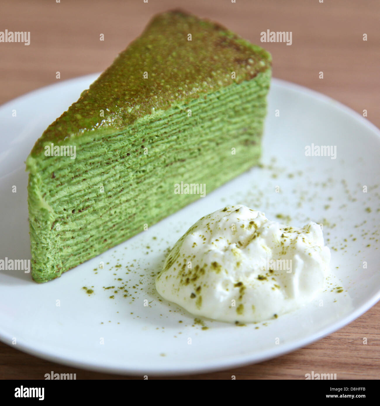 gâteau thé vert Banque D'Images