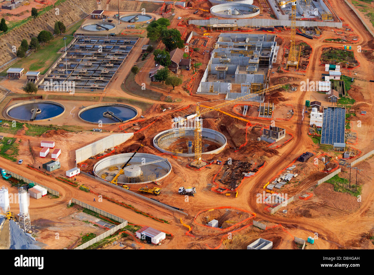 Vue aérienne du développement industriel.Johannesburg Afrique du Sud. Banque D'Images