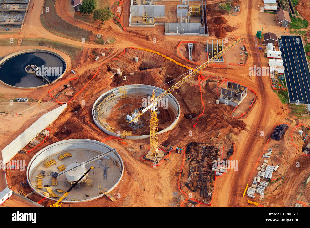 Vue aérienne du développement industriel.Johannesburg Afrique du Sud. Banque D'Images