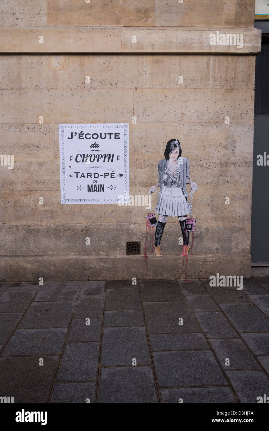 L'art de mur dans la région de LeMarais Paris, France Banque D'Images L'art de mur dans la région de LeMarais Paris, France Banque D'Images