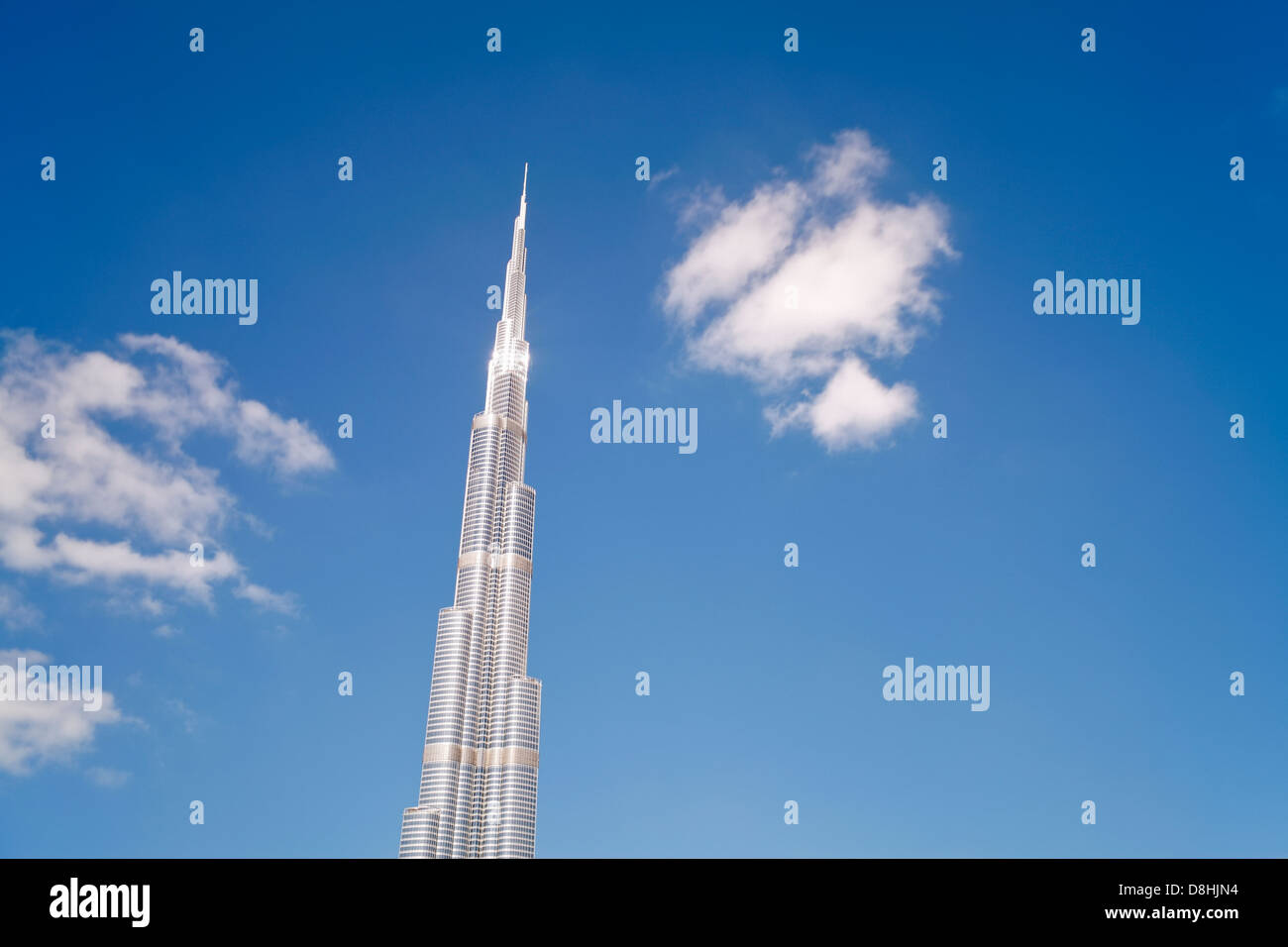 Le Burj Khalifa, achevée en 2010, la structure fait homme le plus grand au monde, DUBAÏ, ÉMIRATS ARABES UNIS Banque D'Images
